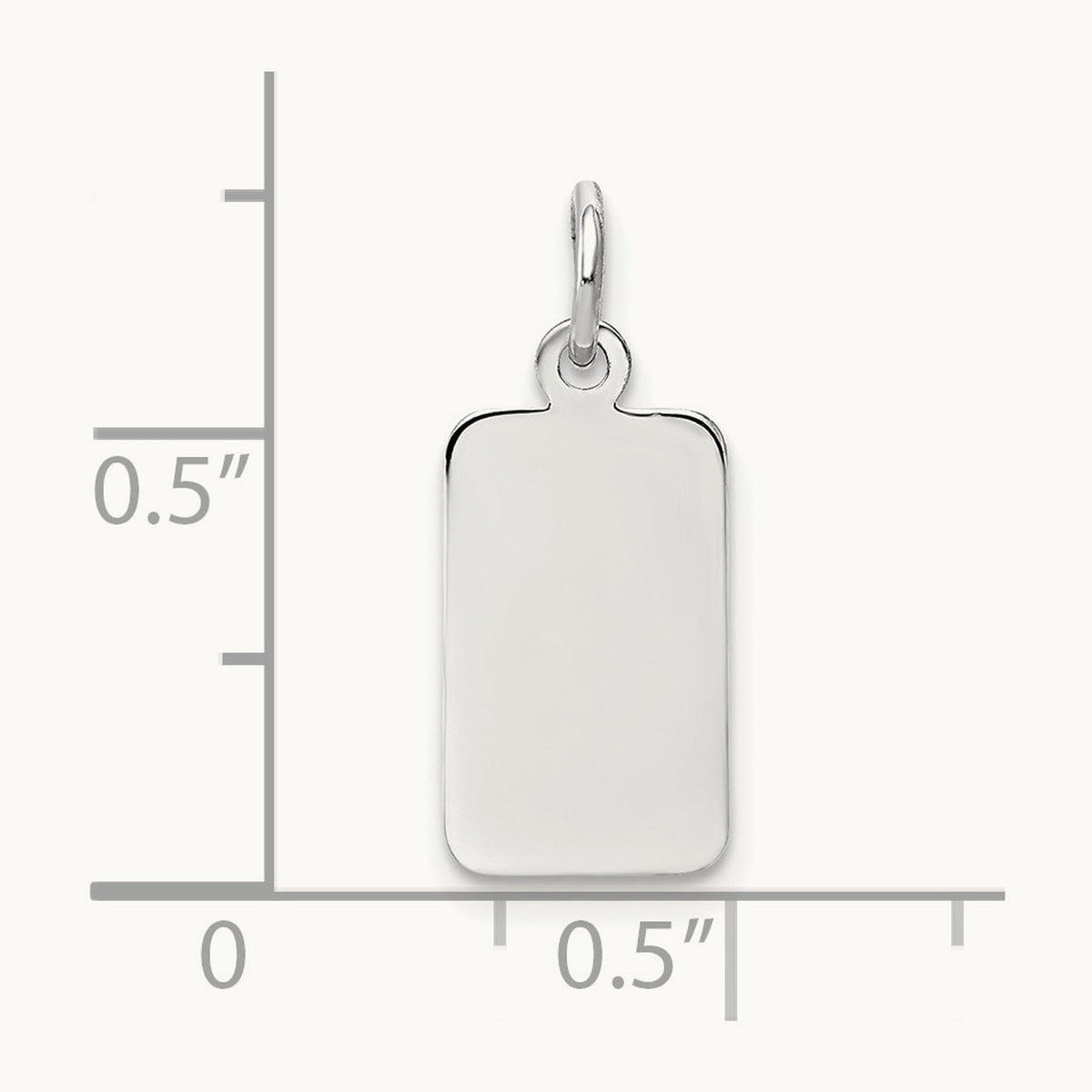Plain .011 Gauge Rectangular Engravable Charm — photo set