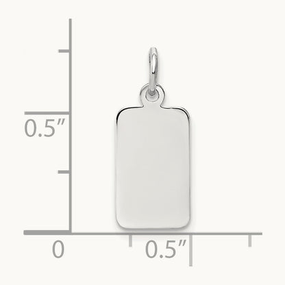 Plain .011 Gauge Rectangular Engravable Charm — photo set