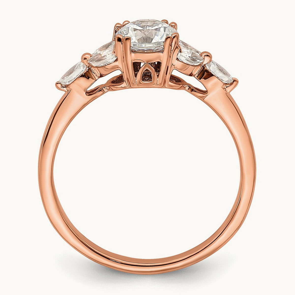 Round Semi-Mount Engagement Ring — 3/4 ct, 7