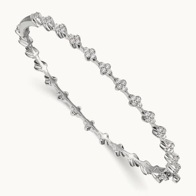 Hinged Bangle Bracelet, 1.00 ct tw Lab-Grown Diamond