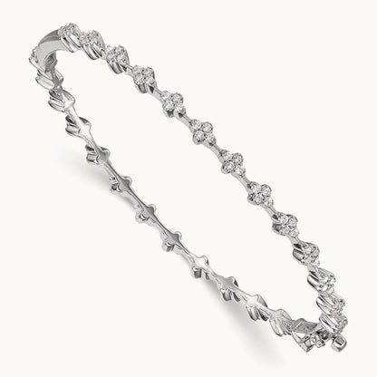 Hinged Bangle Bracelet, 1.00 ct tw Lab-Grown Diamond