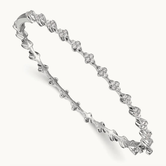 Hinged Bangle Bracelet, 1.00 ct tw Lab-Grown Diamond