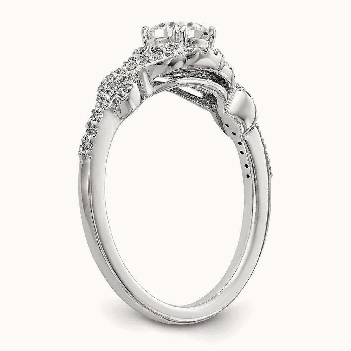 Round Semi-Mount Halo Engagement Ring, 0.25 ct tw