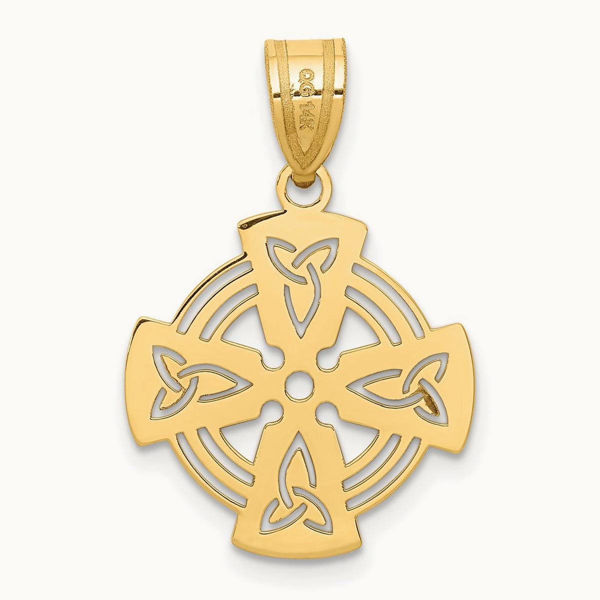 Laser Cut Celtic Cross Charm, 14K