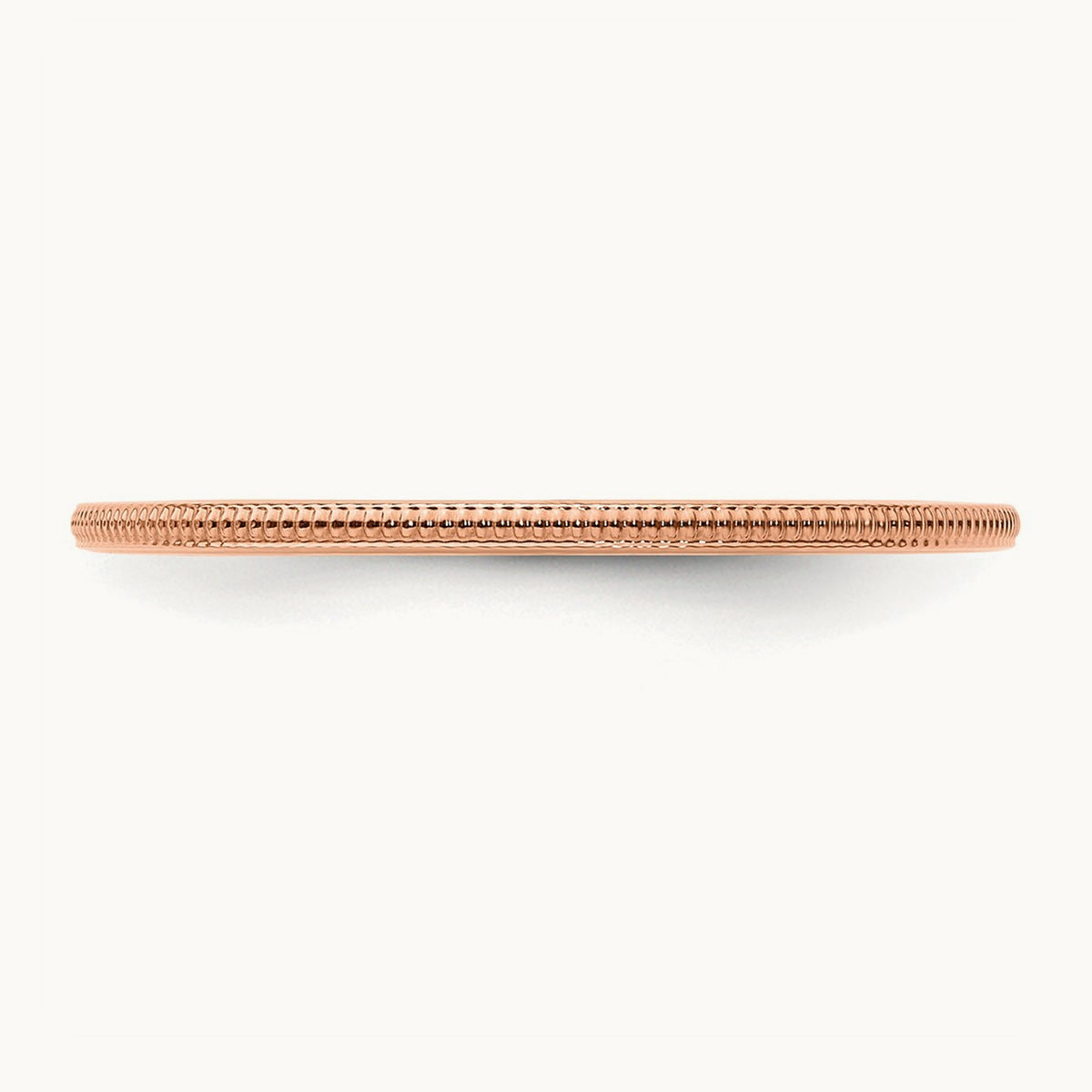 Milgrain Stackable Band — 10K Rose Gold