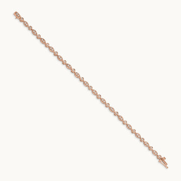 Diamond Bracelet, 14K Rose Gold