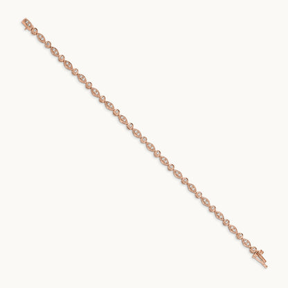Diamond Bracelet, 14K Rose Gold