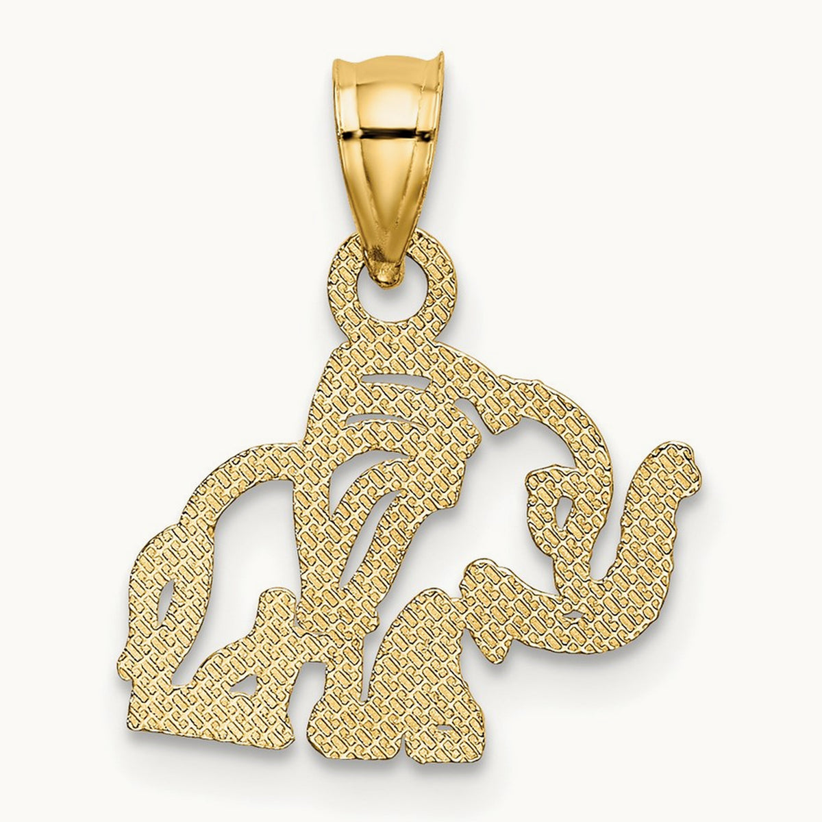 Flat Cut-Out Elephant Charm, 14K