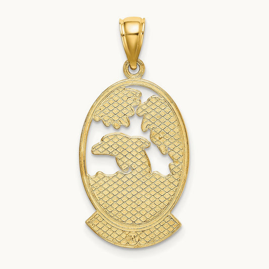 CURACAO w/ Dolphin Sunset Charm, 14K