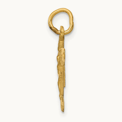 INRI Diamond-cut Crucifix Charm, 14K