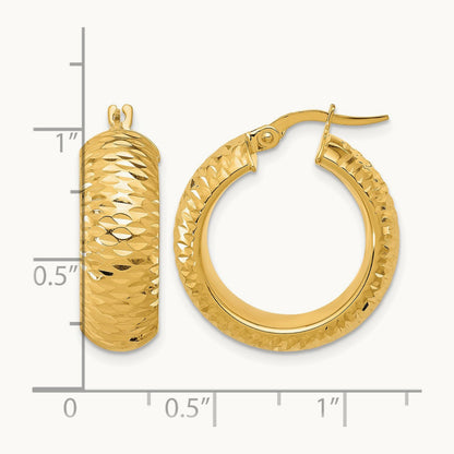 Polished and D/C Half Round Circle Hoop Earrings — Leslie's — photo set