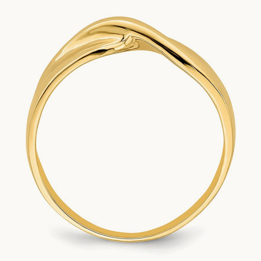 Polished Single Twist Ring, 14K