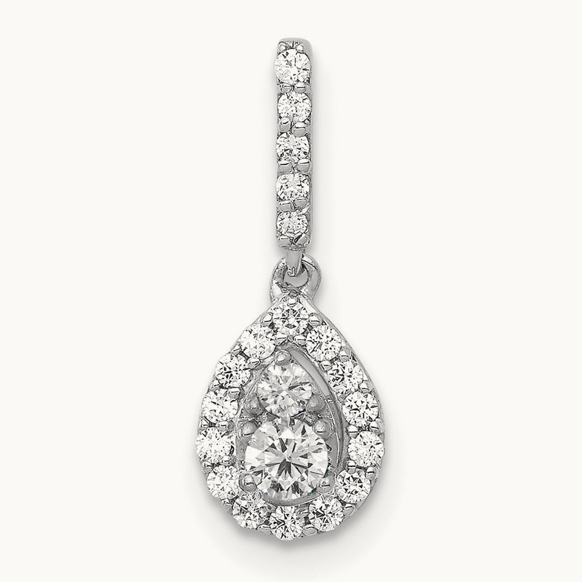 Teardrop Dangle Pendant, 0.25 ct tw Lab-Grown Diamond