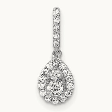Teardrop Dangle Pendant, 0.25 ct tw Lab-Grown Diamond