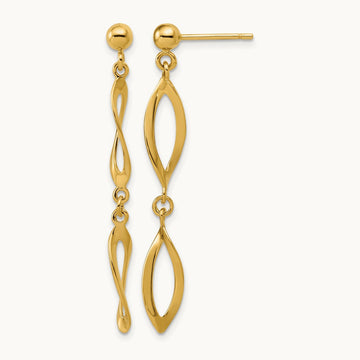Polished Fancy Dangle Post Earrings — Leslie's — photo set