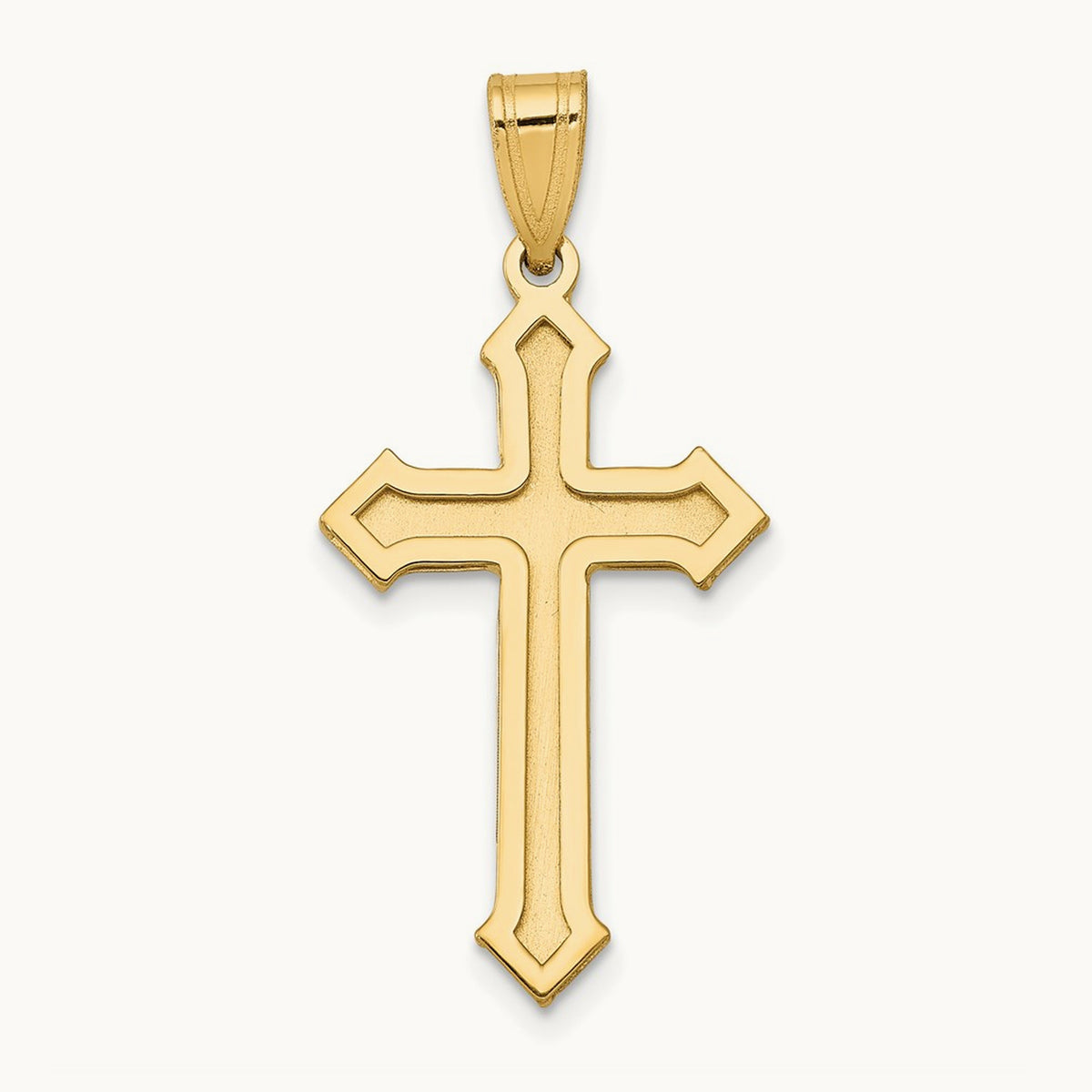 Passion Cross Pendant — 14K Yellow Gold, 30mm