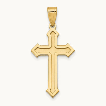 Passion Cross Pendant — 14K Yellow Gold, 30mm