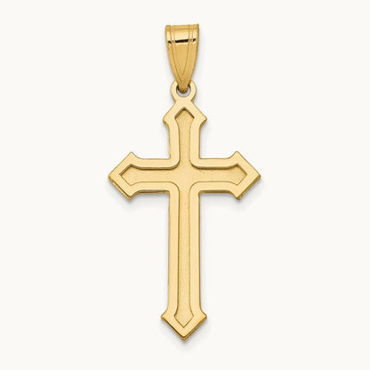 Passion Cross Pendant — 14K Yellow Gold, 30mm