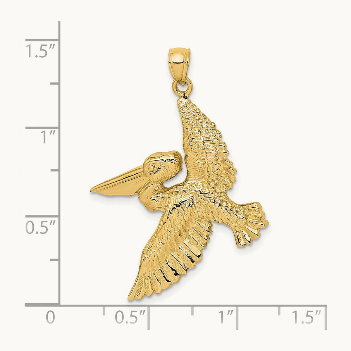 Flying Pelican Charm — 35mm
