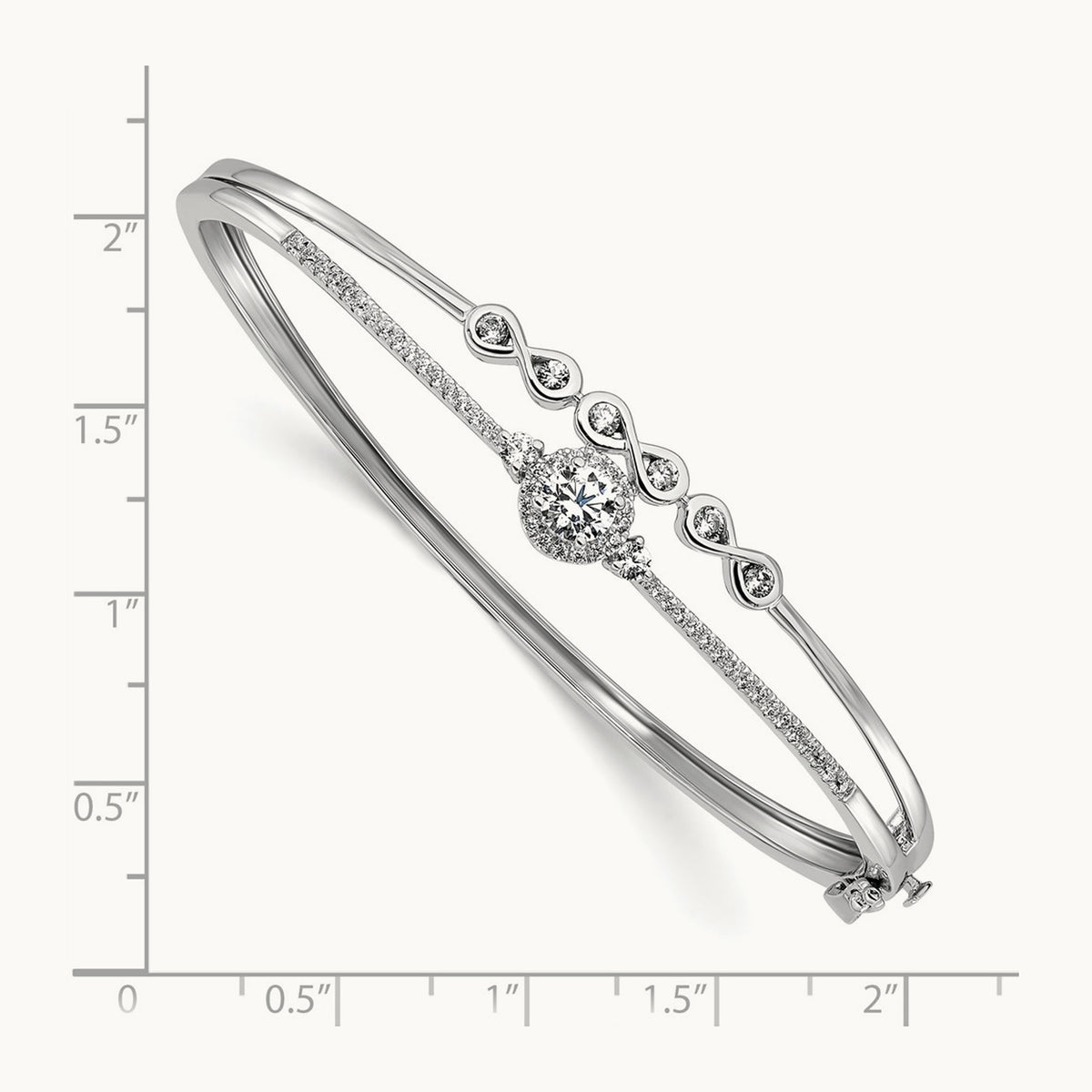 2 Strand Infinity & Round Bangle, 1.00 ct tw Lab-Grown Diamond