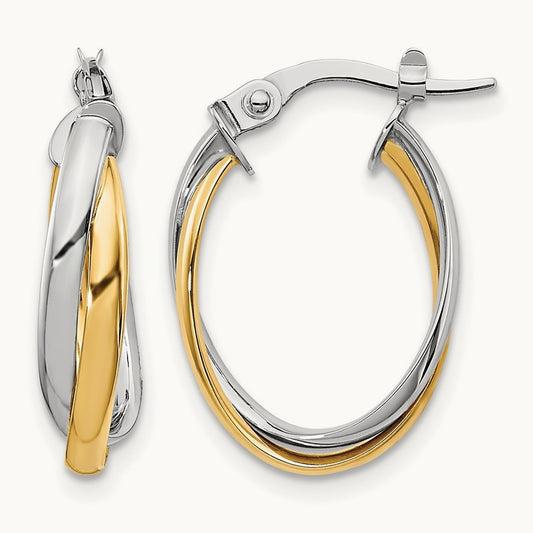 Leslie's with Polished Hoop Earrings — 20mm