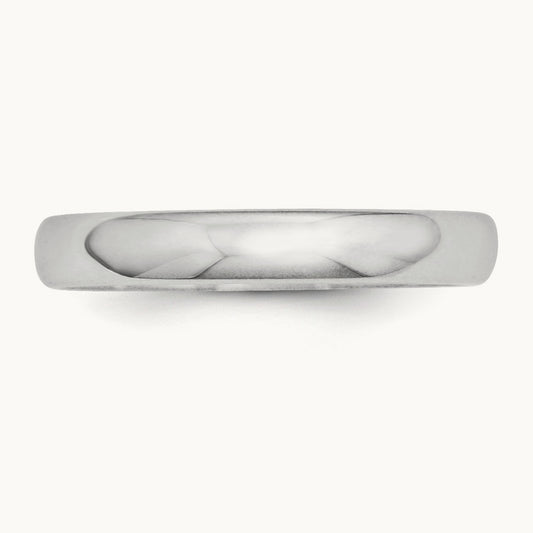 Half Round Band, 3mm, 10K White Gold