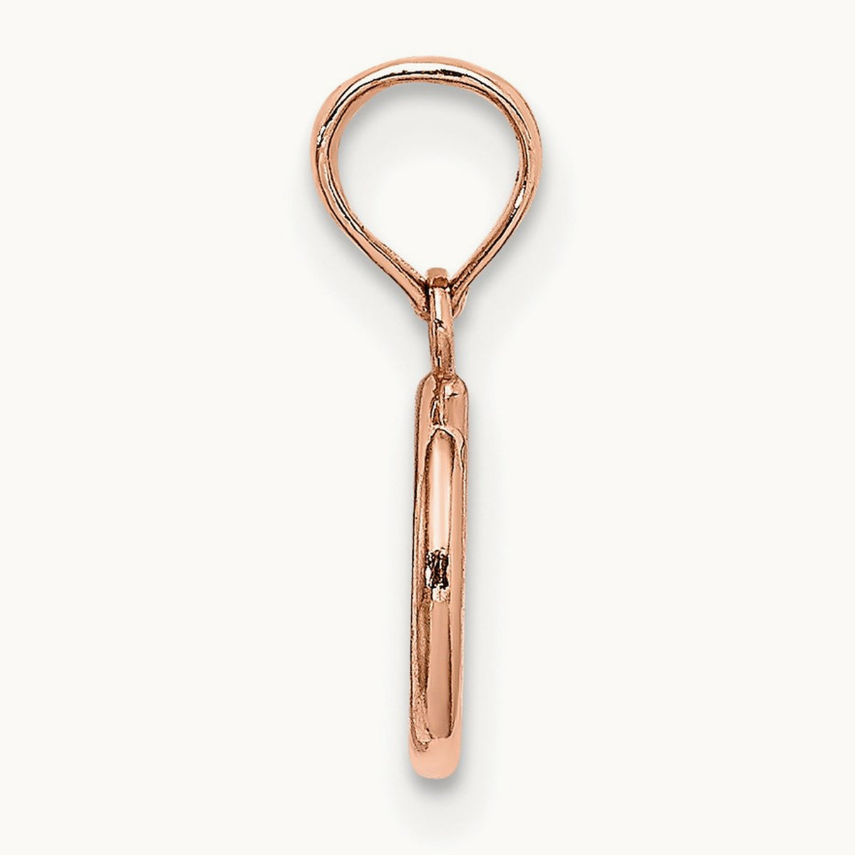 3-D Peace Symbol Charm — 14K Rose Gold, 14mm
