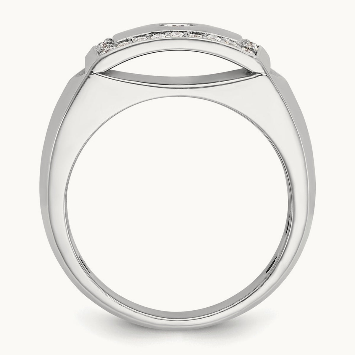 Cut-Out Men's Ring, 0.50 ct tw Lab-Grown Diamond