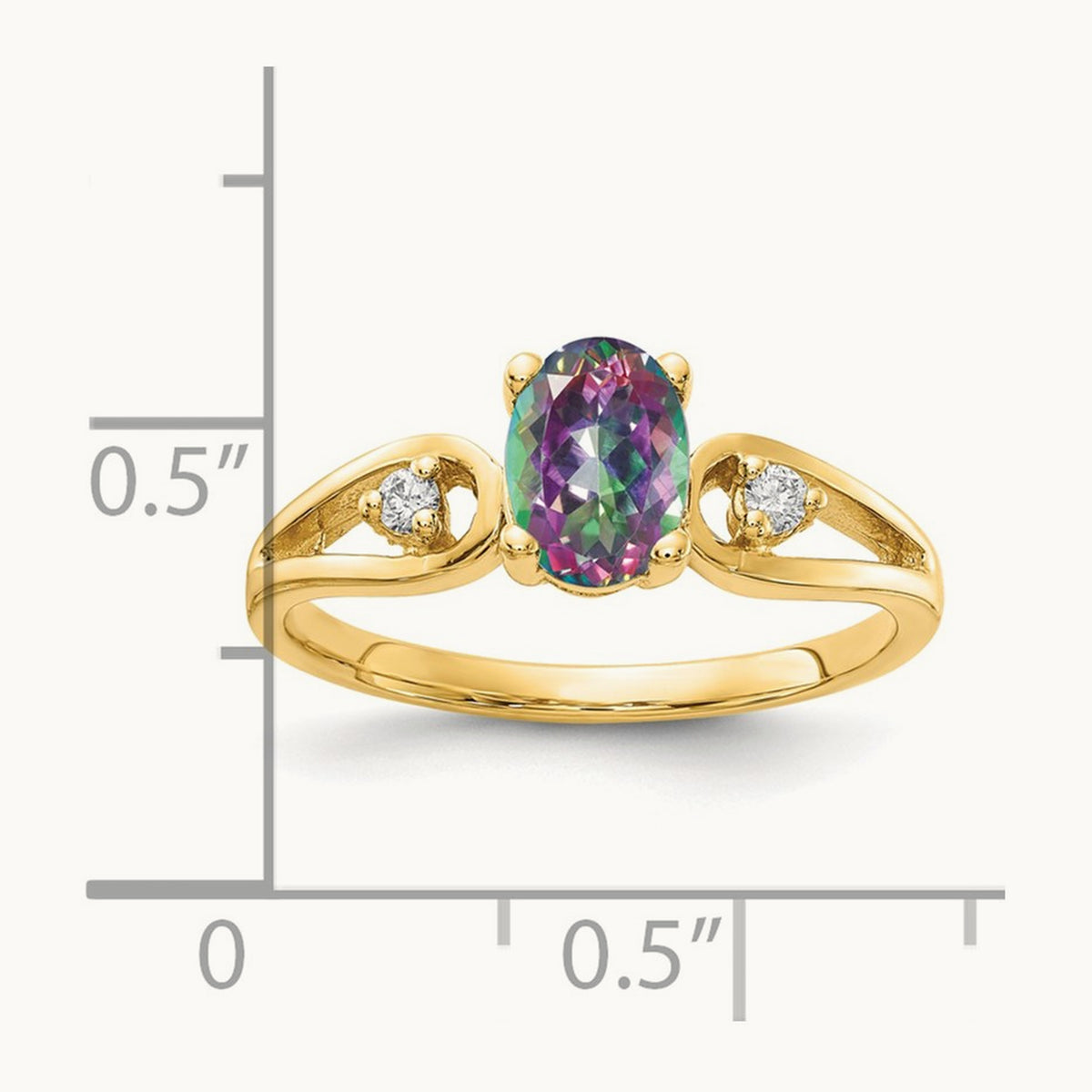 AA Diamond ring, 14K