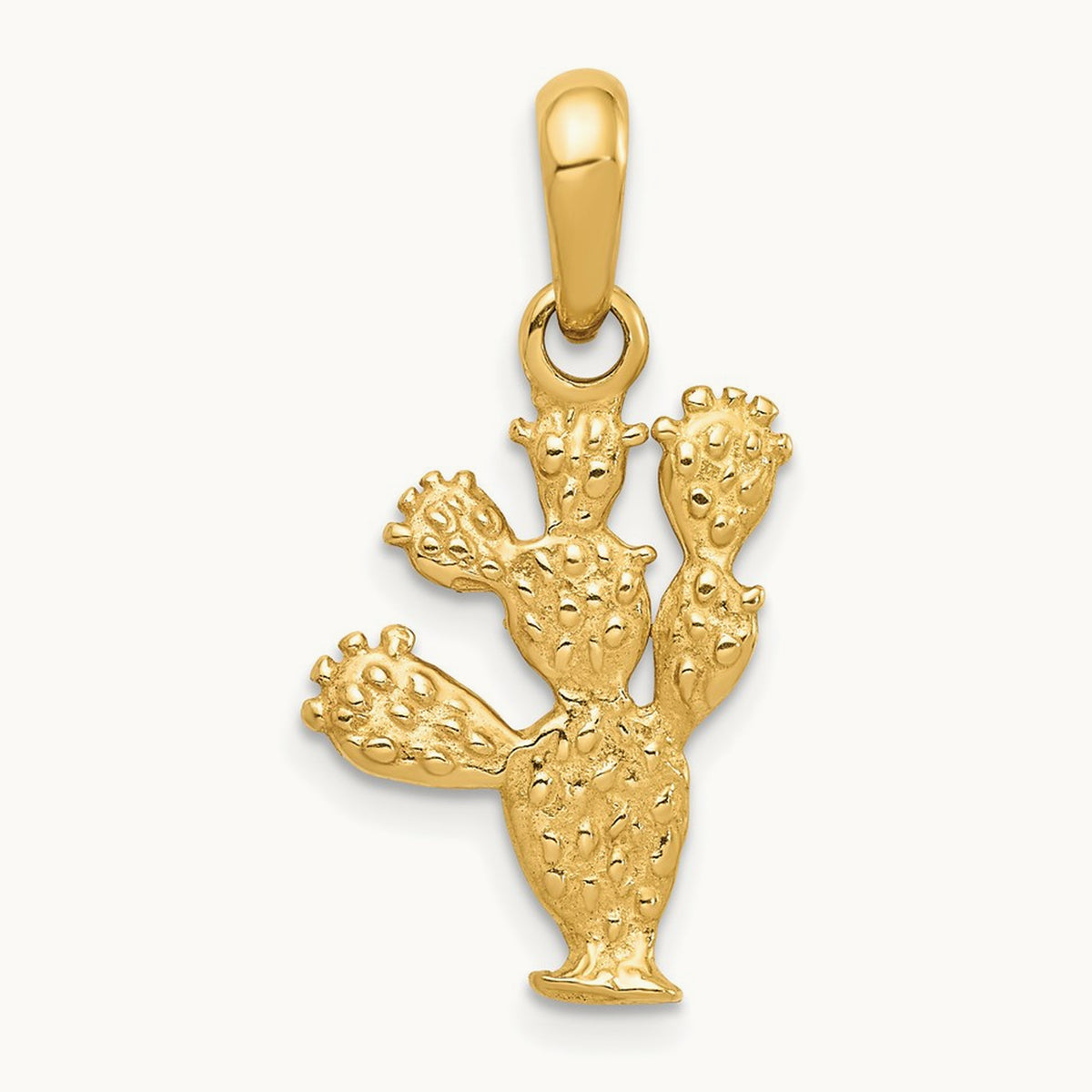 3-D Cactus Pendant, 14K
