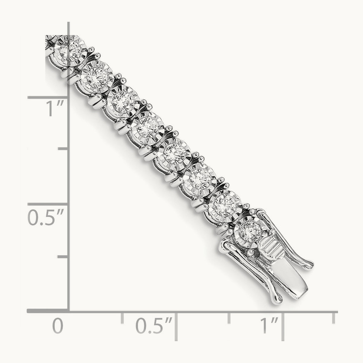 Illusion Setting Diamond Bracelet, 14K White Gold