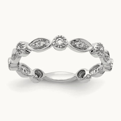 Diamond Fancy Band — 14K White Gold