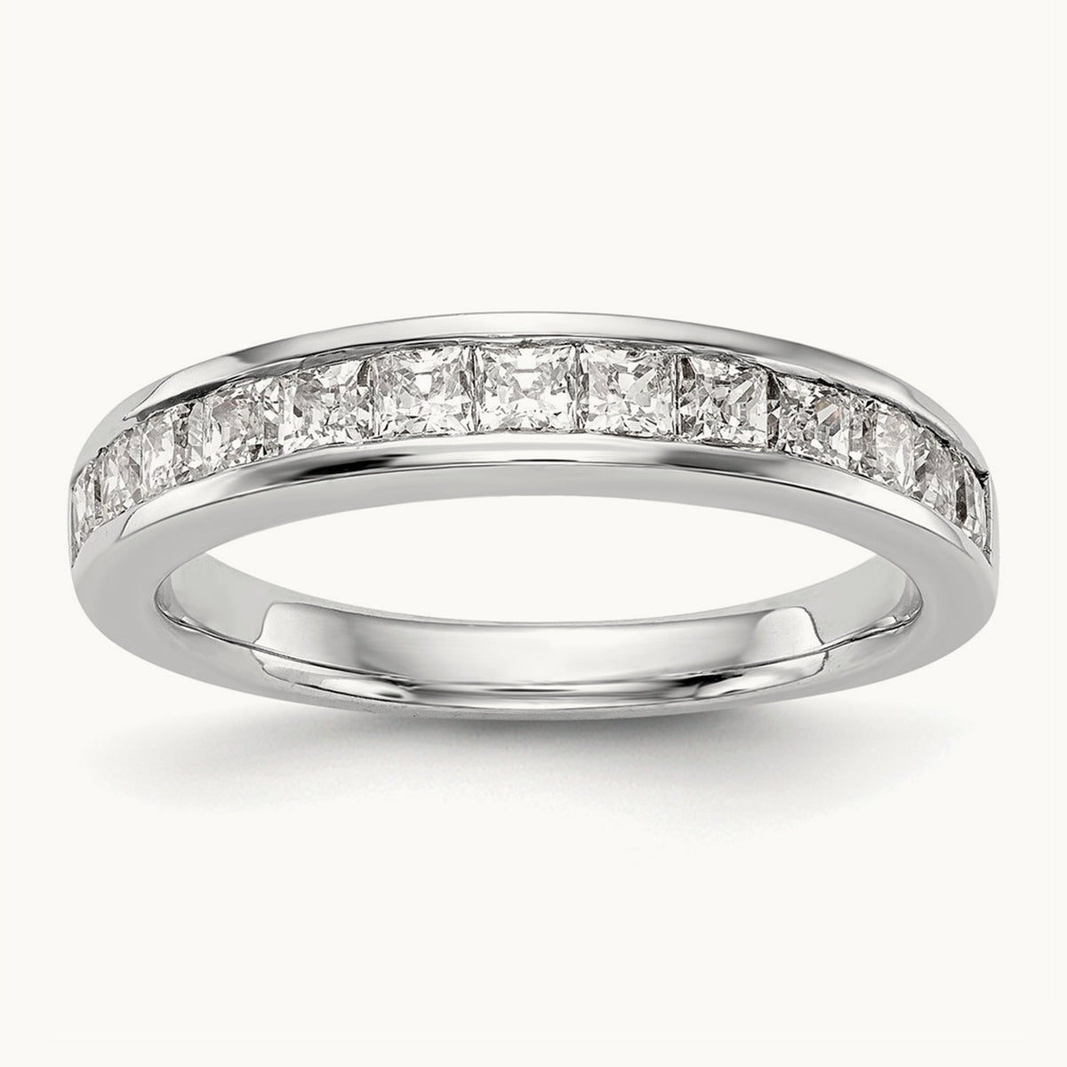 Diamond Wedding Band, 14K White Gold