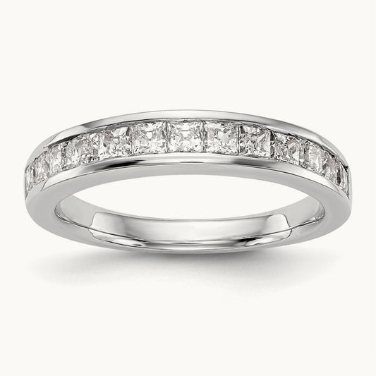 Diamond Wedding Band, 14K White Gold