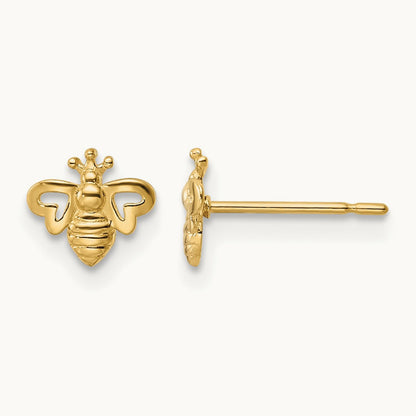 Madi K Bumble Bee Post Earrings, 14K