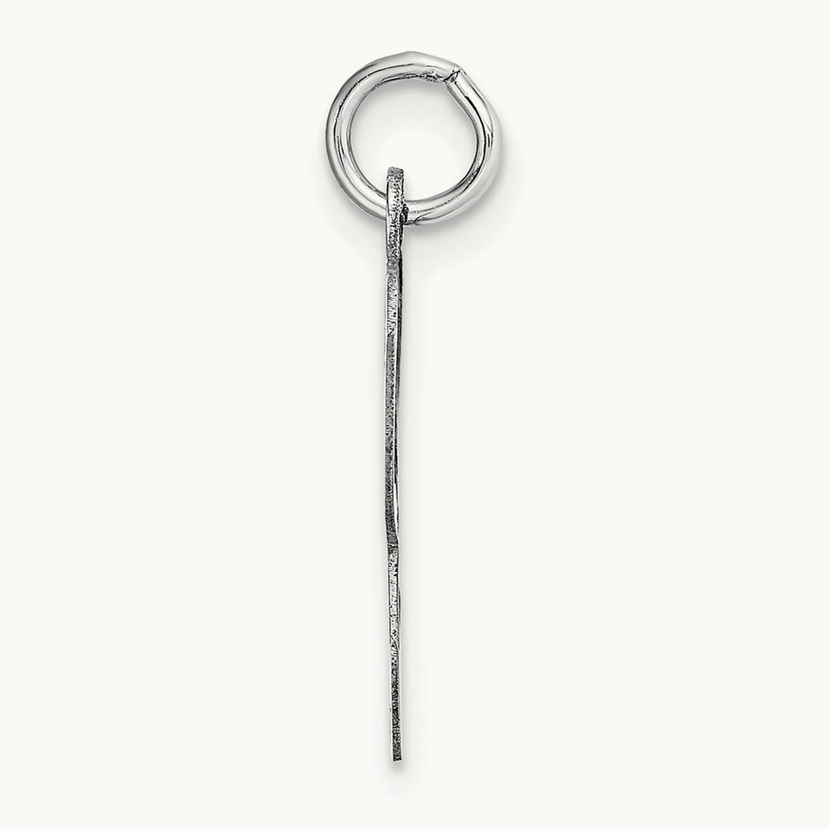 Large Script Initial Charm — 14K White Gold, K