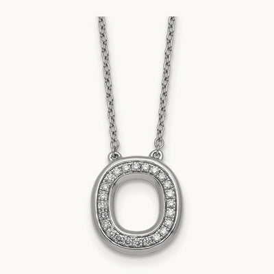 Initial O Necklace, 0.25 ct tw Lab-Grown Diamond