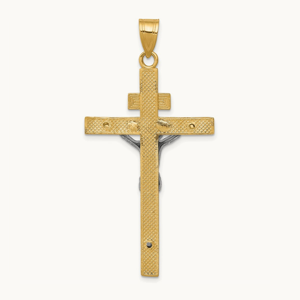 INRI Crucifix Pendant, 14K Two-tone