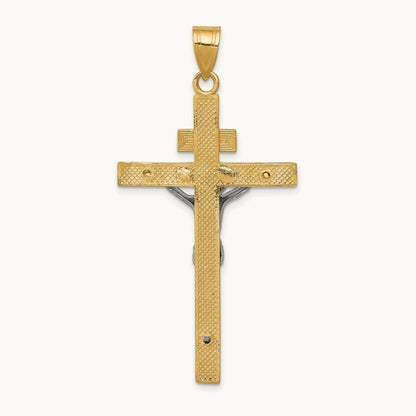 INRI Crucifix Pendant, 14K Two-tone