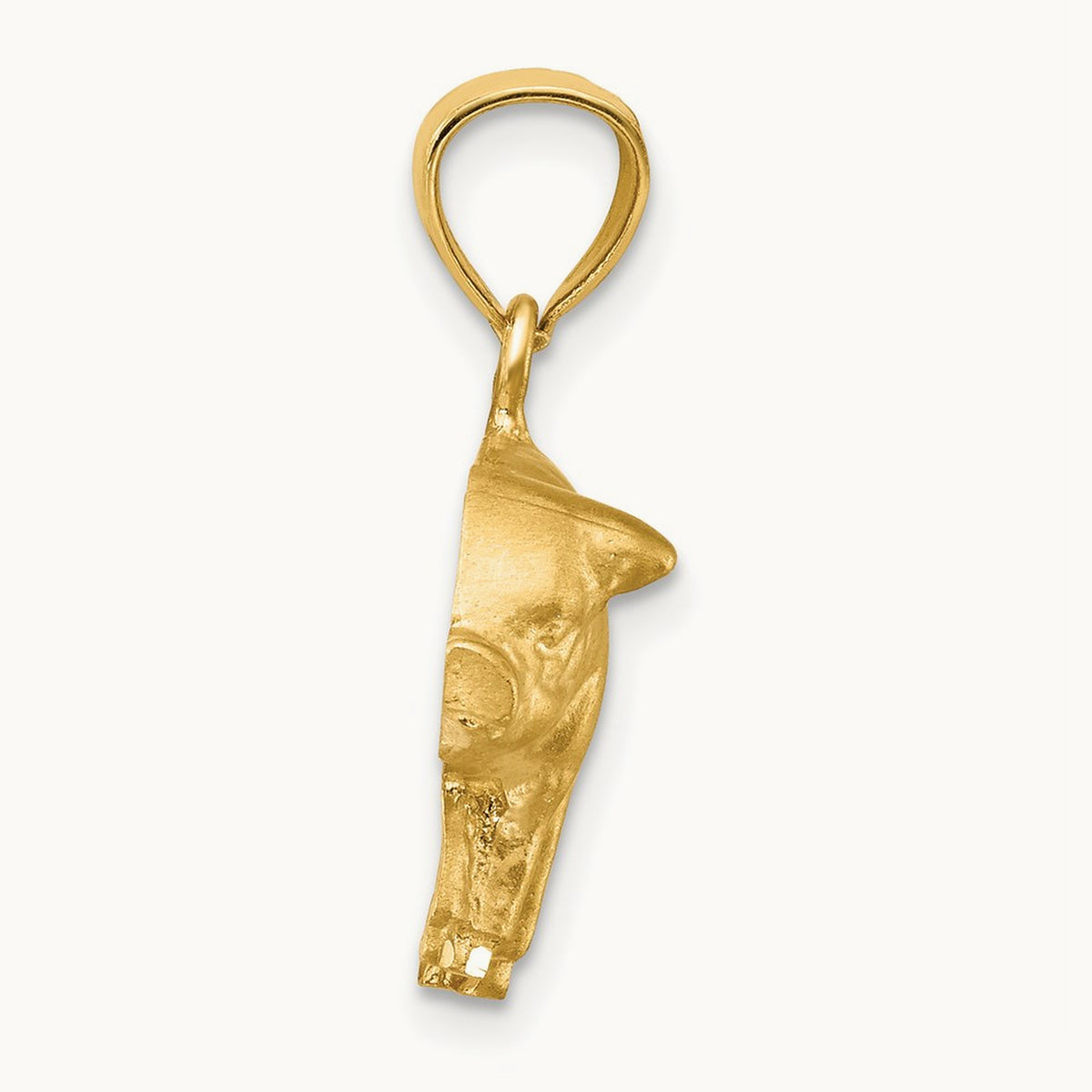 Diamond-cut Pig Pendant — 21.5mm