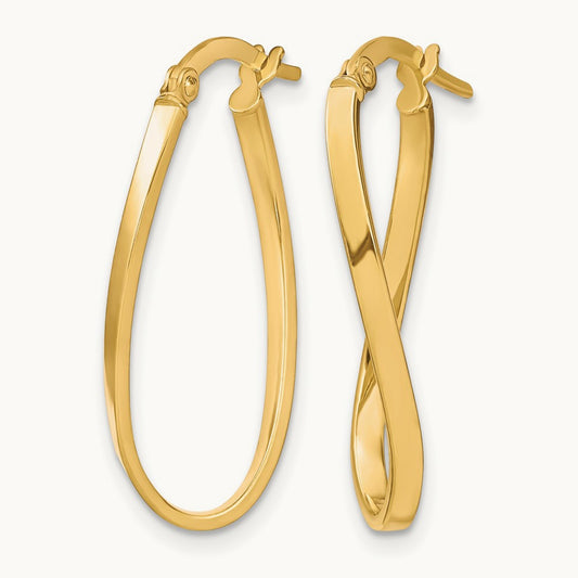 Twist Hoop Earrings, 10K — Leslie's