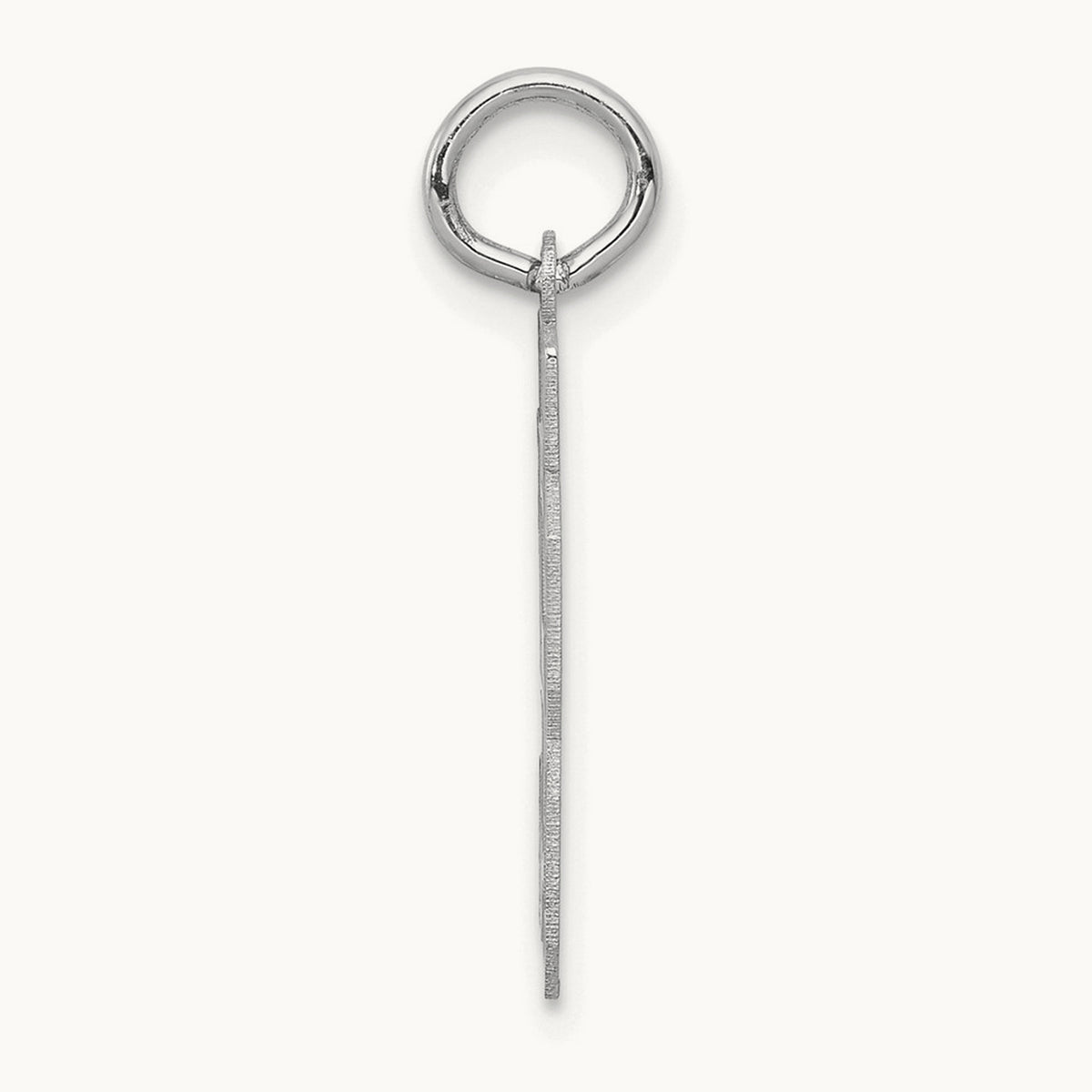 Small Satin Number 53 Charm, 14K White Gold