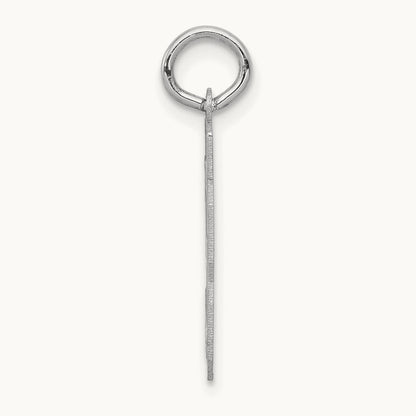 Small Satin Number 53 Charm, 14K White Gold