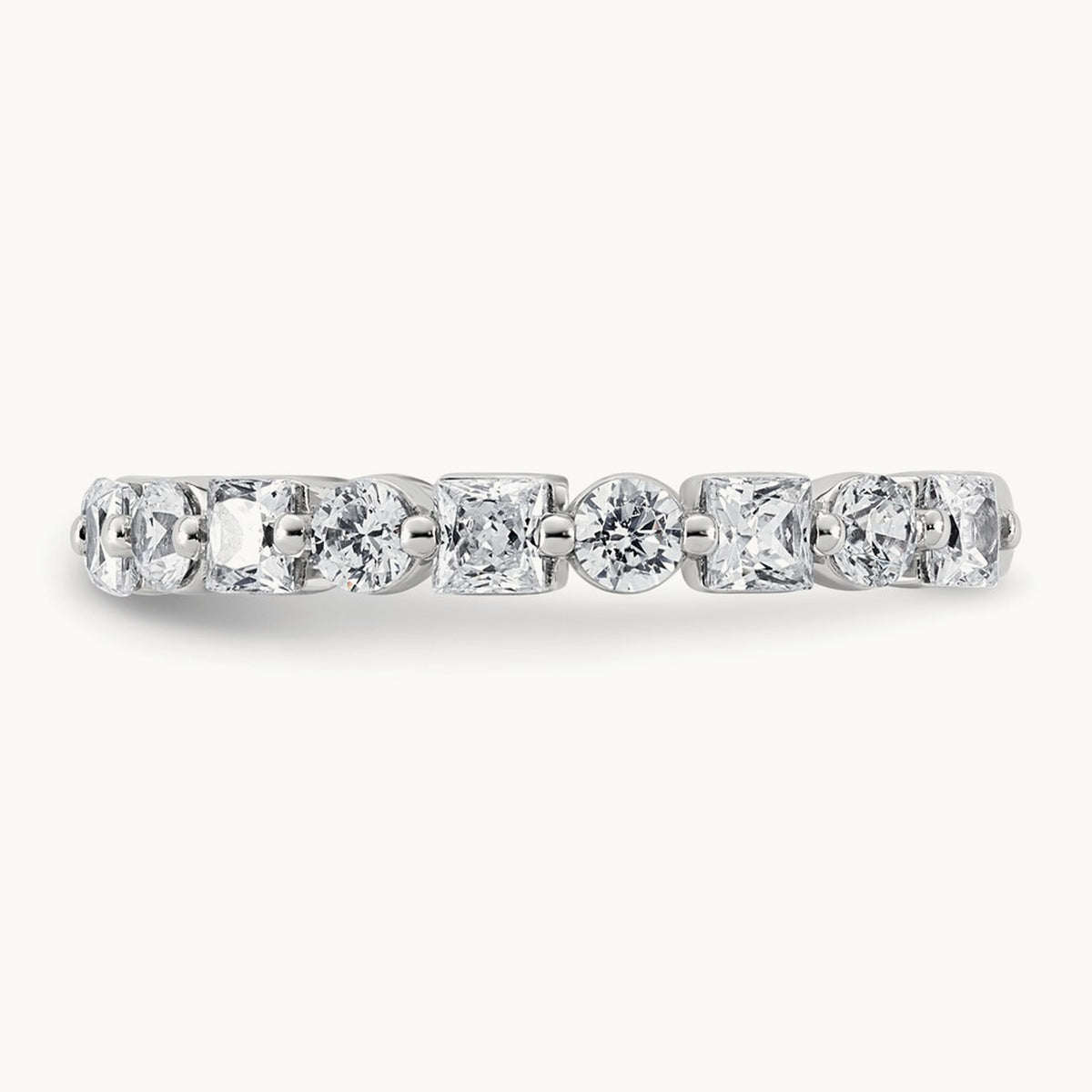 Wedding Band, 1.50 ct tw Lab-Grown Diamond — 14K White Gold