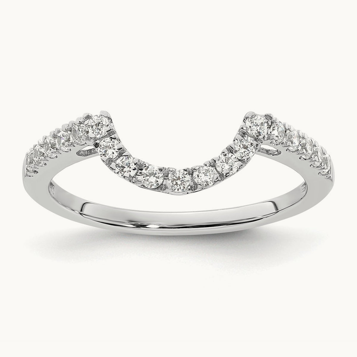 Diamond Wedding Band, 14K White Gold