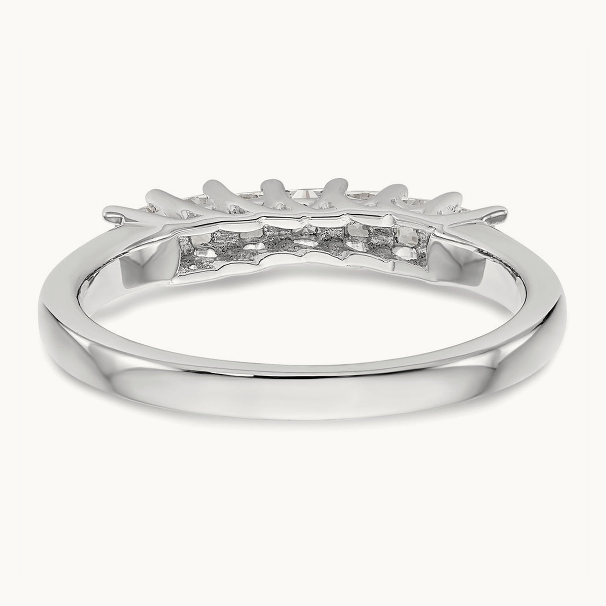 7-Stone Diamond Band, 14K White Gold
