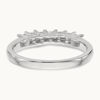 7-Stone Diamond Band, 14K White Gold