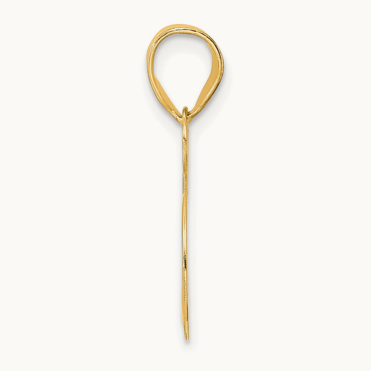 Polished Number 35 Pendant, 14K