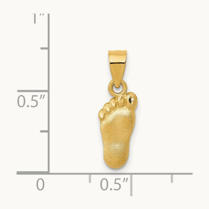 Diamond-cut Foot Charm, 14K