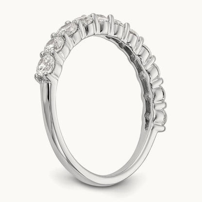 11-Stone Diamond Band, 14K White Gold
